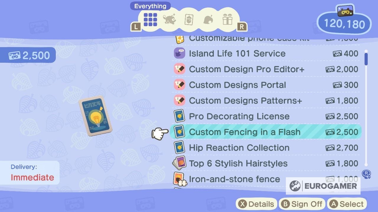 Animal Crossing new fences How to get new fences and customise fencing